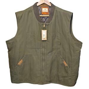 Legendary Whitetails Mens Canvas Cross Trail Vest 5XL Army Green Outdoors NWT